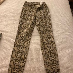 Good American pants, snake print, size 2/26